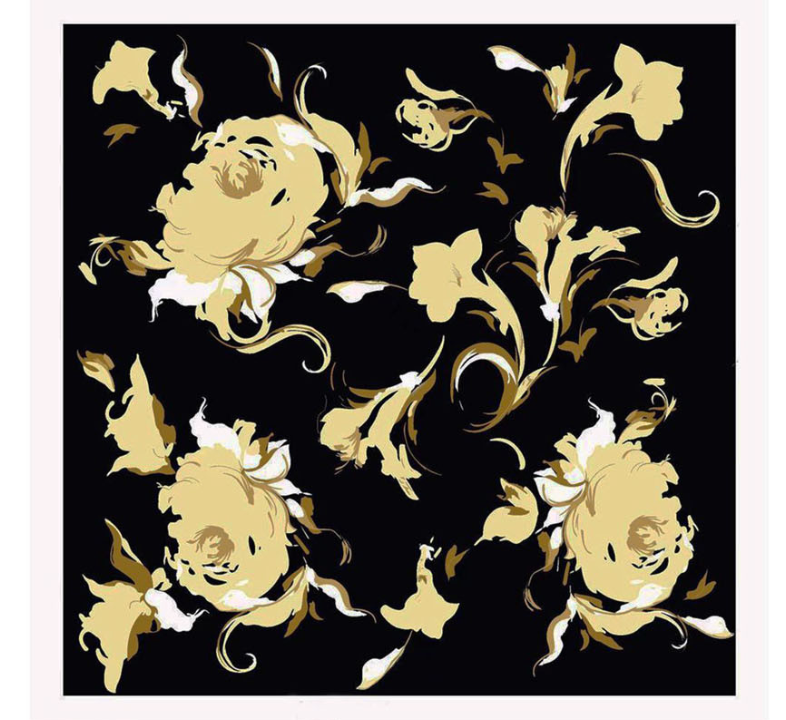 Men’s Printed Pocket Square – Black & Brown Microfiber Suit Accessory - Rajvari