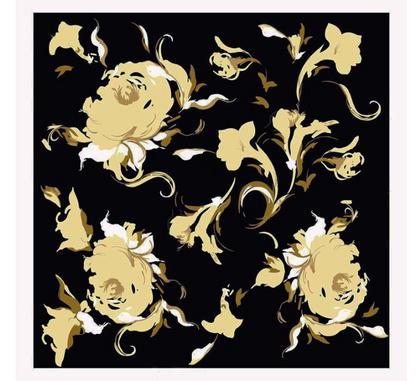 Men’s Printed Pocket Square – Black & Brown Microfiber Suit Accessory - Rajvari